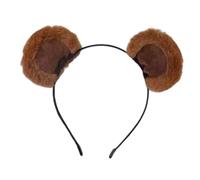 UxicRuya Cerchietto con Orecchie Da Orso, Decorazione per Capelli, Morbido E Divertente, Ideale per Feste a Tema Cosplay, Marrone Scuro