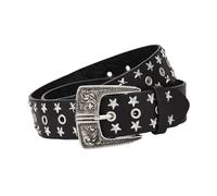 UxicRuya Cintura con Borchie a in Pelle PU, Cintura con Occhielli, Robusta, Alla Moda, Da Da Uomo