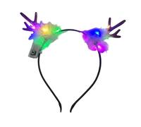 UxicRuya Corna Luminose con Fascia per Capelli con Piume Fascia per Capelli per Esibizioni sul Palco, Colore Luce