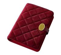 UxicRuya Custodia Portagioie per Orecchini E Collane, con Tasche Trasparenti - Essenziale per Il Tuo, Rosa Rossa