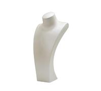 UxicRuya Elegante Espositore per Collane, Espositore per Gioielli in Pelle PU, Busto di Manichino retrò, Organizer da Tavolo, Resistente Ai Graffi, Adatto per, Bianco, 16 Cm X 8.5 Cm X 32