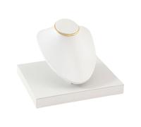 UxicRuya Espositore per Collane in Resistente Similpelle, Ideale per La Casa, La Toeletta, I Negozi E Le attività Commerciali, Bianco