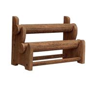 UxicRuya Espositore per gioielli in legno con supporto per bracciale a 2 strati per collana