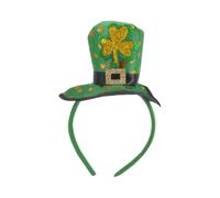 UxicRuya Fascia per capelli con paillettes ST Day, fascia per capelli con cappello a cilindro glitterato per il festival cosplay