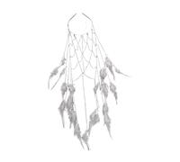 UxicRuya Fascia per Capelli con Piume E Nappe, Copricapo Da Spiaggia, Moda per Festival, Copricapi per Il Giorno Del Mese, Ragazze, Night Club, Donne, Complean, Argento
