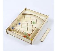 UxicRuya Gioco Educativo per Bambini con Pista Biglie in Legno Kit Costruzione per Problem Solving con Superficie Liscia da Personalizzare con Colori Adatto per Scuola E Gioco Creativo