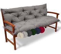 UXIPILBX Cuscino per panca da esterno, 2-3 posti, impermeabile, morbido, cuscino per panca da giardino con schienale, cuscino spesso per altalena, grigio, 150 x 50 x 50 cm