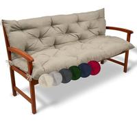 UXIPILBX Cuscino per panca da esterno, 2-3 posti, impermeabile, morbido, cuscino per panca da giardino con schienale, cuscino spesso per altalena, cachi, 150 x 50 x 50 cm