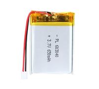 Uxney Batteria agli ioni di litio agli ioni di litio da 3,7 V, 650 mAh, 603040 mAh, con connettore 2P PH con griglia da 2,0 mm