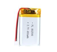 Uxney Batteria agli ioni di litio agli ioni di litio da 3,7 V, 800 mAh, 802540 mAh, con connettore 2P PH con griglia da 2,0 mm