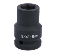 Uxney Bussola per Avvitatore a Impatto 3/4" 18 mm 6 Poli, in Acciaio Cromo-Molibdeno (Cr-Mo), per Bidone - Uso Intensivo Professionale in Officina e Industria