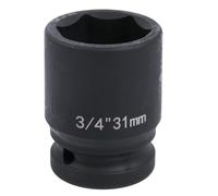 Uxney Bussola per Avvitatore a Impatto 3/4" 31 mm 6 Poli, in Acciaio Cromo-Molibdeno (Cr-Mo), per Bidone - Uso Intensivo Professionale in Officina e Industria