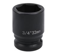 Uxney Bussola per Avvitatore a Impatto 3/4" 32 mm 6 Poli, in Acciaio Cromo-Molibdeno (Cr-Mo), per Bidone - Uso Intensivo Professionale in Officina e Industria