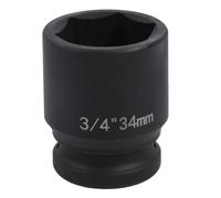 Uxney Bussola per Avvitatore a Impatto 3/4" 34 mm 6 Poli, in Acciaio Cromo-Molibdeno (Cr-Mo), per Bidone - Uso Intensivo Professionale in Officina e Industria