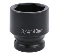 Uxney Bussola per Avvitatore a Impatto 3/4" 40 mm 6 Poli, in Acciaio Cromo-Molibdeno (Cr-Mo), per Bidone - Uso Intensivo Professionale in Officina e Industria