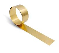 Uxney Lamiera di ottone, piastra in ottone, lamiera d'ottone, rotolo di lamiera d'ottone, 1000 mm x 50 mm x 0,5 mm, per artigianato, riparazioni elettriche, progetti fai da te