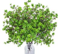 UXORSN 10 Pezzi Fiori Artificiali Fiore Finto di Respirazione del Bambino Artificiale di Gypsophila Bouquet Fiori di Seta Piante Finti per Composizioni Floreali Festa di Nozze Tavolo Decor,Verde