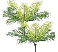 UXORSN 2Pcs Artificiale Tropicale Foglia di Palma Cespuglio Foglie di Giungla Verde Plastic Areca Pianta di Palma Piante Verdi per Casa Composizione Floreale Decorazione Domestica Matrimoni,50 cm