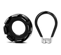 Uxreoib 2 Tiraraggi Bici Universale, Bicicletta Tiraraggi, Bicicletta Tiraraggi Bicicletta Chiave Tiraraggi 6 in 1 Tira Raggi Regolazione dei Cerchioni 10-15G per Raggi per Bicicletta(Nero)