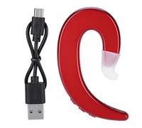 Uxsiya Gancio per l'orecchio a Mani libere Auricolare Auricolare IP X5 Livello Impermeabile Bluetooth Compatto Conduzione ossea Wireless per Guida in Ufficio(Red)