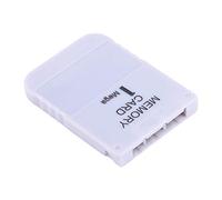 Uxsiya Memory Card per Giochi Ad Alta velocità Portatile da 1 MB Compatibile con One PS1 Game Memory Card (Bianca)
