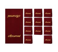 Uxsjakjsd 12 Pack Riservato Sedia Segni Church Pew Segnale Riservato Sedili Sedili per Il Ristorante Meeting Wedding per I Matrimoni Celebrazioni Vino Red