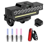 Uxsjakjsd 9 Luce per Biciclette LED 9 Perle Light Cicia in Bicicletta USB Ricarica di Sicurezza Lampada Fronta Luce Bike Bike Bicycle Accessori per Biciclette