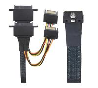 Uxsjakjsd Adattatore CI-e Slimline SAS con Protezione Anti-Disinserimento e di Collegamento al Server da 0,5 M