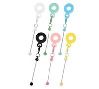 Uxsjakjsd Cancamuso di Paglia per Bicchieri da 6 Pezzi da 6 Pcs - Adattatori A Barra Vuoti A Colori Misti per la Creazione di Pendenti A Tazza Personalizzati