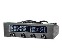 Uxsjakjsd Controller per Ventola CPU con Display LCD Multifunzionale A 4 Canali per Computer Desktop CPU