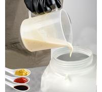 Uxsjakjsd Distributore di Salse Sospeso da 5,5 L, Grande Capacità, per Senape, Insalata, Ketchup, Maionese, Grigio