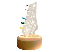 Uxsjakjsd Espositore per Plettri per Chitarra, Supporto Luminoso per Plettri, per Basso Elettrico Acustico, Ukulele, Violino, Base Rotonda