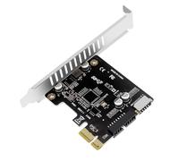 Uxsjakjsd Hub Splitter PCIE A USB 3.0 Scheda di Espansione PCIE A USB 3.0 Scheda Extender Hub Splitter 19Pin PCI-e A USB 3.0 per PC Laptop