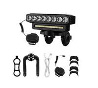 Uxsjakjsd Luce Frontale per Bicicletta A LED di Facile Installazione USB USB Ricaricabile Ricaricabile A Fascio di Proietti Luce A Campana Bicella 6 modalità 8 Lucile LED Bicycle Luce Anteriore