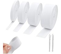 Uxsjakjsd Nastro per Cucire, Spessore 1 Mm, Larghezza 0,6/1/1,4/2 Pollici, Lunghezza 5,5 Iarde/Rotolo, 2 Clip B