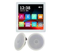 Uxsjakjsd Pannello di Controllo Audio 'Amplificatore da Parete Bluetooth con Controllo Touch Screen, Scheda TF/Radio FM, di Altoparlanti Stereo da Soffitto Integrati