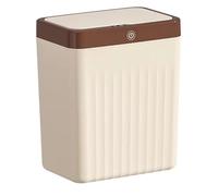 Uxsjakjsd Pattumiera Intelligente A Induzione da 10 Litri, Secchio Intelligente per La Spazzatura da Cucina, per il Bagno, Color Cachi