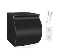 Uxsjakjsd Porta Della Carta Igienica A Prova di Gatto Porta del Tessuto Igienico A Prova di Gatto Bagno In Acciaio Inossidabile Impermeabile per Bagno Opaco Black Toilette Porta Nero