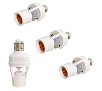 Uxsjakjsd Portalampada con Sensore di Movimento PIR Integrato 110-240V Base Lampada Intelligente A Infrarossi Regolabile