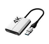 Uxsjakjsd Prolungatore USB3.0 Type-C A Doppio Compatibile per Supporto A Doppio Schermo - Video HD 4K/60HZ per Modalità di Visualizzazione Identiche Che Diverse.
