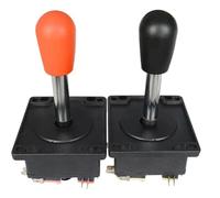 Uxsjakjsd Red Topball Bat Ball Head Stick Joystick con Micro Switch A 3 Terminali - 2 Pezzi Accessori per Cabinet da Gioco