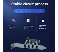 Uxsjakjsd Scheda di Espansione PCI Express 4 Porte USB-A 4Pin Power 5Gbps Controller Adapter USB 3.2 GEN1 per PC Desktop