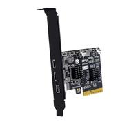 Uxsjakjsd Scheda di Espansione PCI-Express USB-C Tipo C da PCI-Express A USB 3.2 10 Gbps+DP1.4 per USB 3.2 Gen2 per Win/Linux