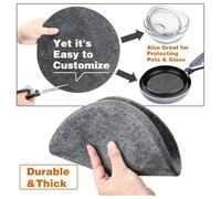 Uxsjakjsd Separatori per Piatti per Cina, Piatti, Sottobicchieri - Divisori In Feltro Spesso e Morbido per Stoccaggio (60 Pezzi), Protezione e Impilamento B