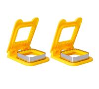 Uxsjakjsd Taglierina per Sandwich In Metallo, Sigillatrice, Taglia Sandwich Quadrato, Contenitore per il Pranzo Dei Bambini, Contenitore Bento, Giallo