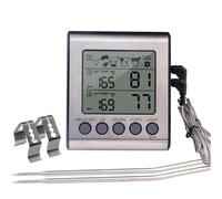 Uxsjakjsd Termometro Digitale per Carne da Esterno con Doppia Sonda, Termometro per Forno da Barbecue con Grande Schermo LCD per Cucina
