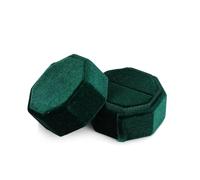 UXvohkudg Velvet Hexagon Double Ring Jewelry Box | Multicolor 5x4.5 cm: Proposal Anniversary Engagement Wedding Birthday
