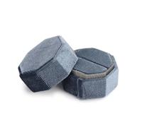 UXvohkudg Velvet Hexagon Double Ring Jewelry Box | Multicolor 5x4.5 cm: Proposal Anniversary Engagement Wedding Birthday