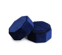 UXvohkudg Velvet Hexagon Double Ring Jewelry Box | Multicolor 5x4.5 cm: Proposal Anniversary Engagement Wedding Birthday