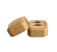 UXvohkudg Velvet Hexagon Double Ring Jewelry Box | Multicolor 5x4.5 cm: Proposal Anniversary Engagement Wedding Birthday